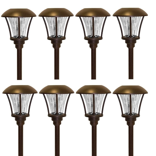 Alpan 10192 8 LED Pathway Solar Lights