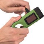 Swiss Safe Rechargeable Flashlight with Solar Power & Hand Crank